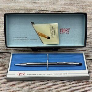 Cross Century Lustrous Chrome Mechanical Pencil Made in USA Vintage with Box
